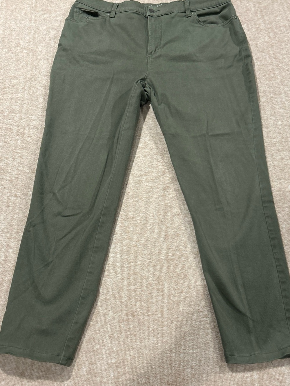 Gloria Vanderbilt Jeans Women’s Size 16 Olive Green Plus Size Amanda - Picture 2 of 6